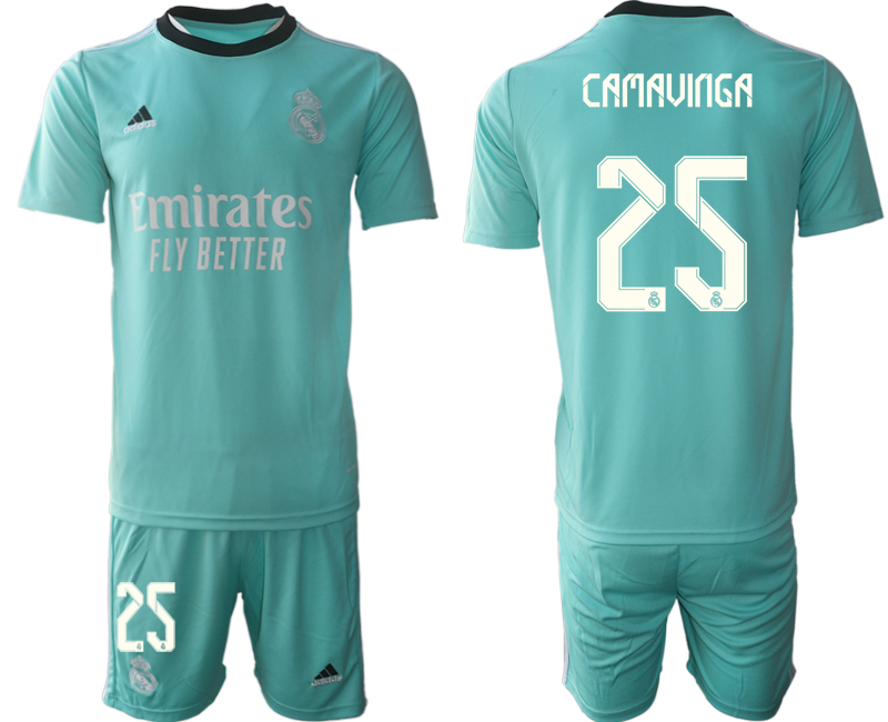 Men 2021-2022 Club Real Madrid second away Light blue #25 Soccer Jersey